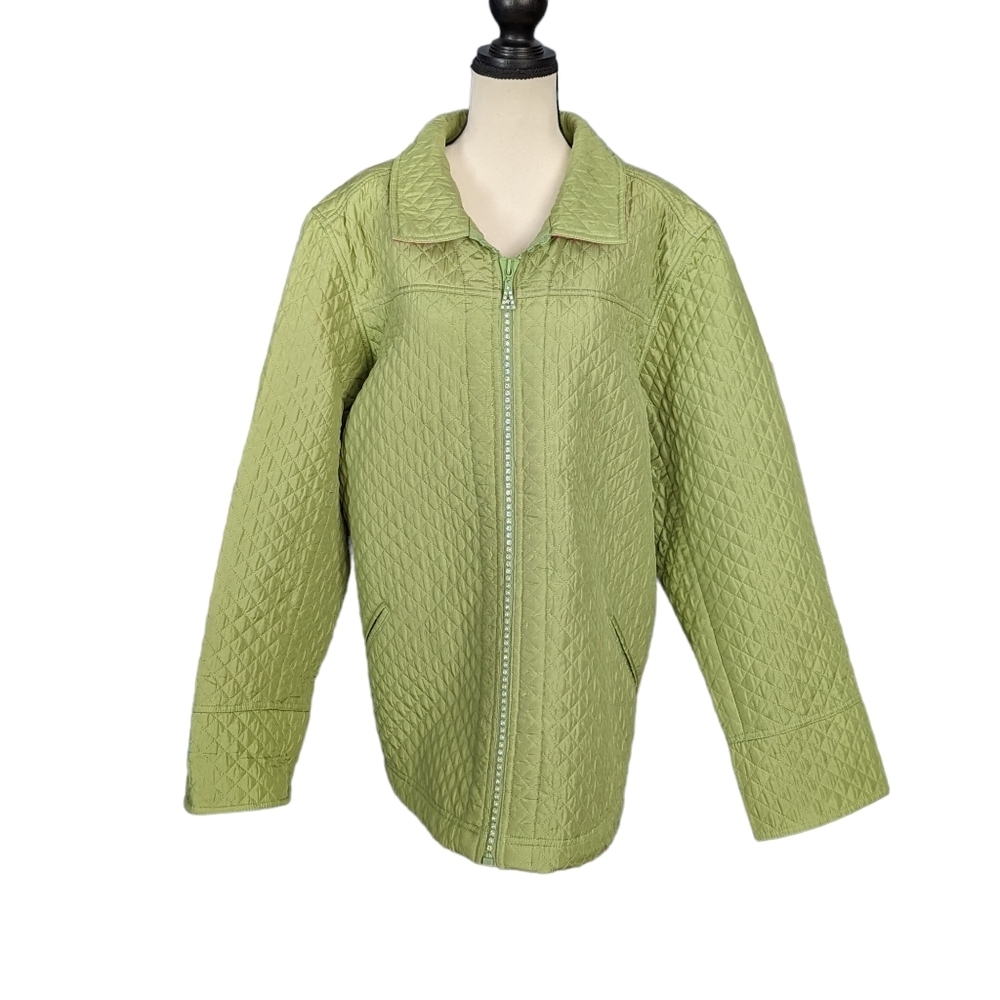 Quacker Factory Jacket Blazer Womens 100% Silk Size 2X - Picture 1 of 12